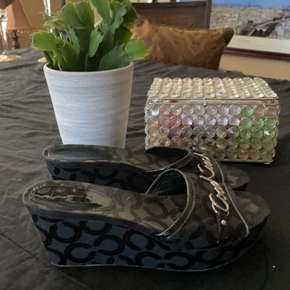 Black authentic Coach Wedge Shoes - Picture 5 of 7